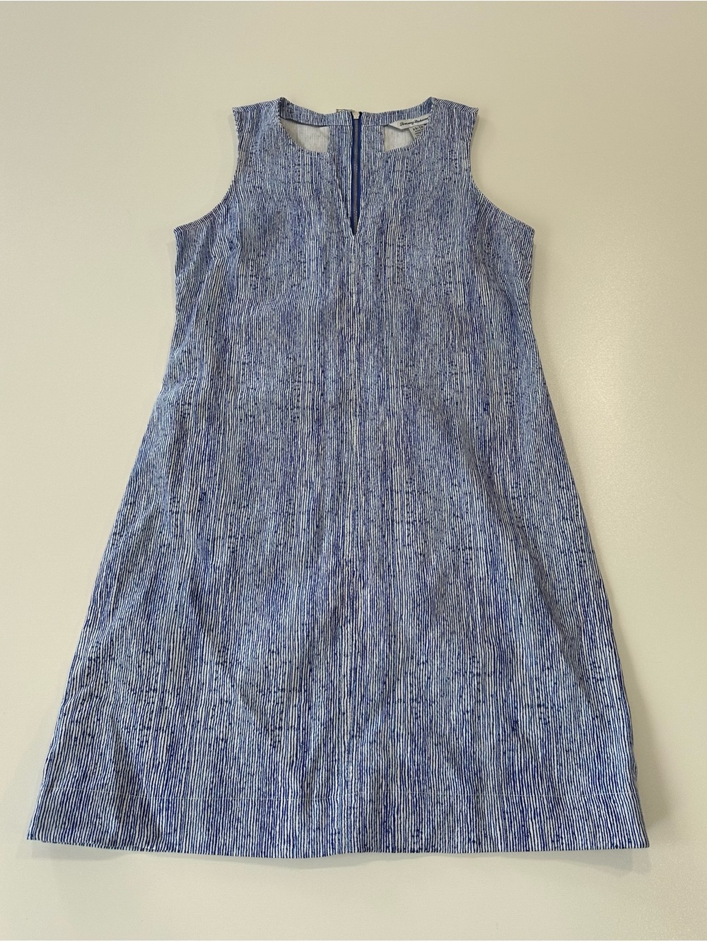 Tommy Bahama Palm-A-Dora Shimmer Bay Sheath Dress Linen Blend Size XS White Blue - Picture 2 of 11